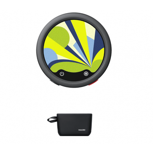 Microfon wireless, Insta360 Mic Transmitter, display E-Ink color de 1,22 inch, reducere AI a zgomotului, stocare extensibila microSD, inregistrare audio 32-bit float, Bluetooth 5.4, Black