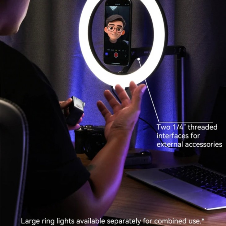 Suport de birou magnetic pentru filmari si vlogging, TELESIN P3-DS-02, prindere cu cleste, compatibil iPhone 16,15, 14, Samsung S25, Huawei, Honor