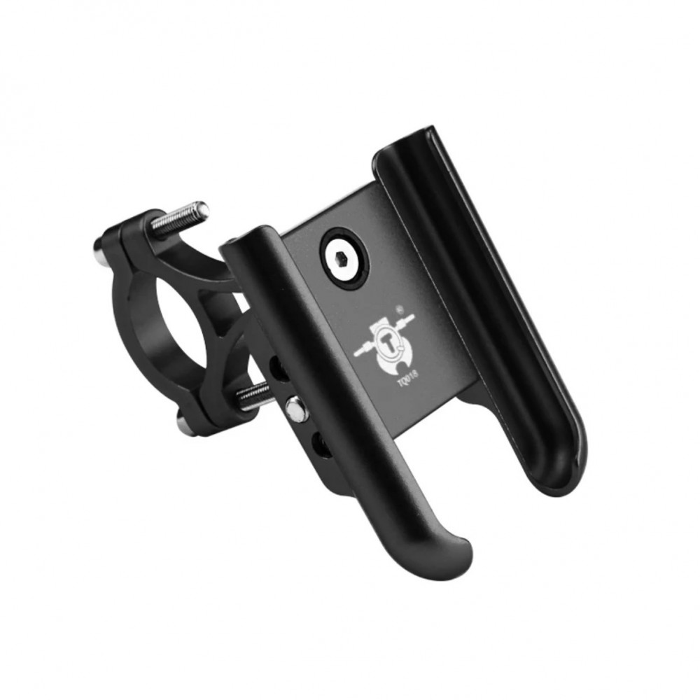 Suport din aluminiu, marca THD, montare telefon pe ghidon bicicleta, trotineta, motocicleta, culoarea negru