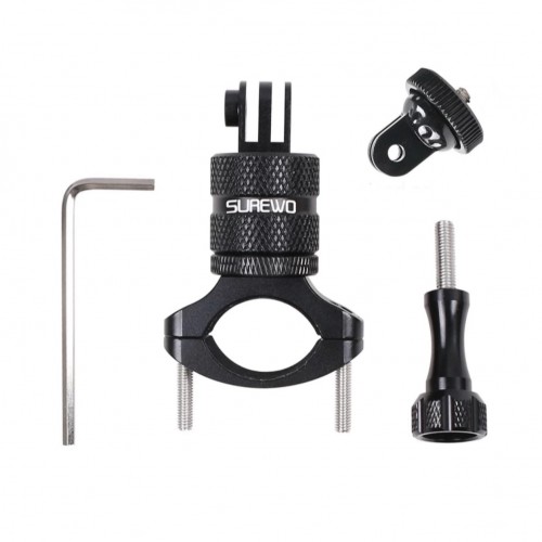 Suport montare camera pe ghidon, Surewo, rotativ, compatibil cu GoPro Hero 13, Insta 360 X4, DJI Action 5 Pro