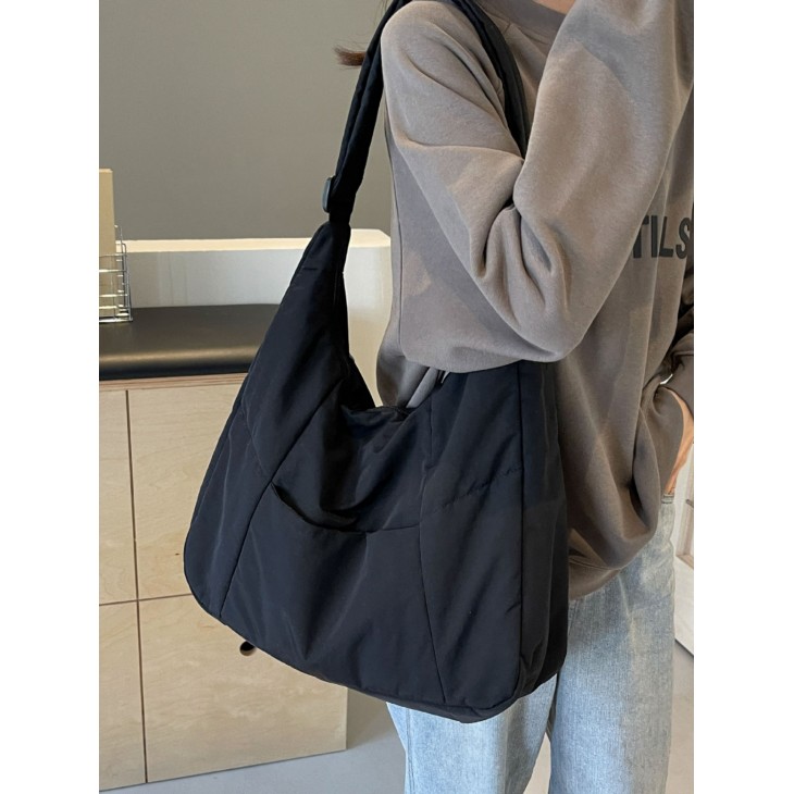 Geanta casual de umar, TAIKESEN LADY W-1, moderna, material textil, incapatoare, neagra