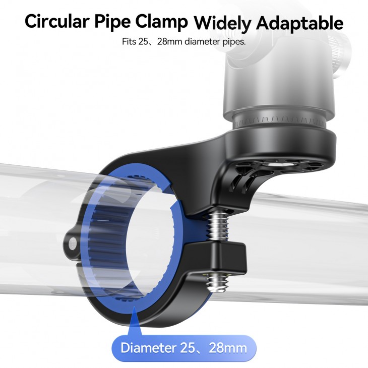 Sistem montare telefon pe ghidon motocicleta, TELESIN, compatibil iPhone 15 Pro, blocaj magnetic si siguranta, negru