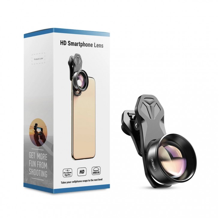 Obiectiv profesional telephoto 2X, marca Apexel pentru iPhone 13, iPhone 12, iPhone 11, X, 8,7,6,5, Samsung, Huawei, Oppo, Xiaomi