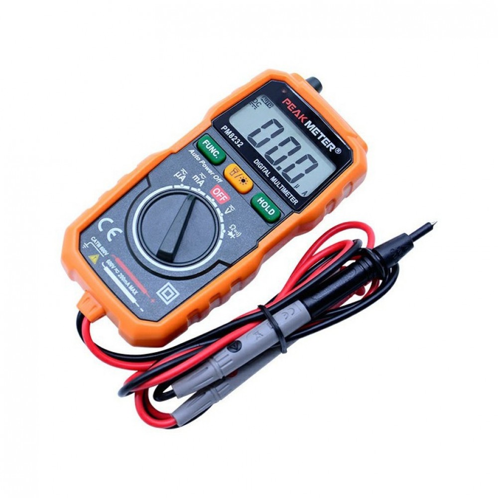 Multimetru digital fara contact PEAKMETER PM8232 masurare intensitate, tensiune, continuitate si rezistenta