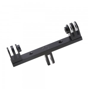Sistem de montare dual, din aluminiu pentru camerele sport GoPro Hero 13, 12, 11, 10, 9, 8, 7  DJI Osmo Action, SJCAM si alte accesorii