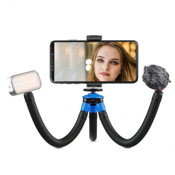 Mini trepied flexibil Apexel pentru camera DSLR, telefon mobil si camera video sport GoPro Hero 13,12,11,10,9,8,7,6,5