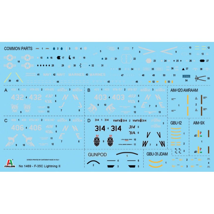 Macheta avion militar, Italeri, F-35C Lightning II ''CATOBAR version'', scara 1:72