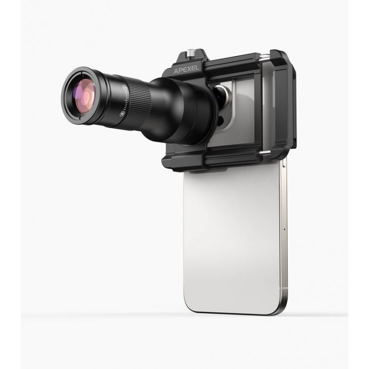 Lentilă Teleobiectiv Apexel APL-TM6, compatibila iPhone 15 14, 13, 12, Samsung Galaxy S24, S23, Huawei, Honor 