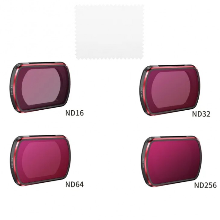 Set profesional 4 filtre, STARTRC, compatibile cu DJI Osmo Pocket 3, ND16, ND32, ND64, ND256
