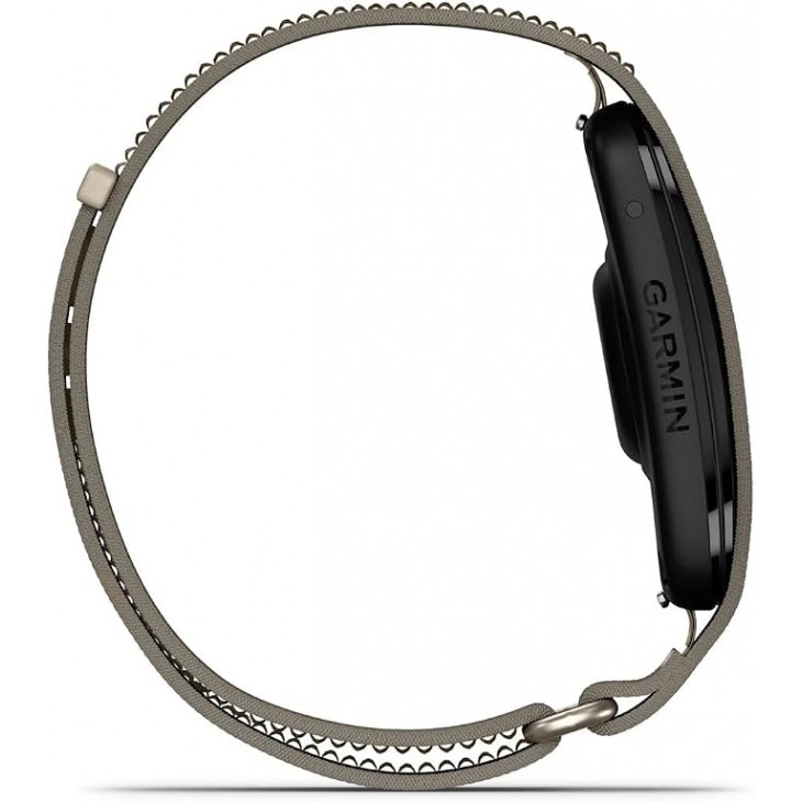 Bratara inteligenta Garmin CIRQA, tracker de sanatate si fitness fara ecran, Android /iOS,Black,L-XL, Gri, circumferinta mainii 145-200 mm