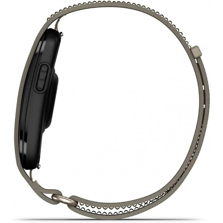 Bratara inteligenta Garmin CIRQA, tracker de sanatate si fitness fara ecran, Android /iOS,Black,L-XL, Gri, circumferinta mainii 145-200 mm