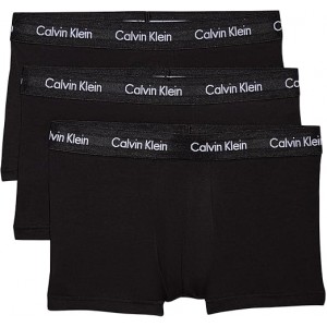 Boxeri barbati Calvin Klein Low Rise Trunks, set 3 bucati, negri, marimea XL (talie 102–107 cm) echivalent L in Romania