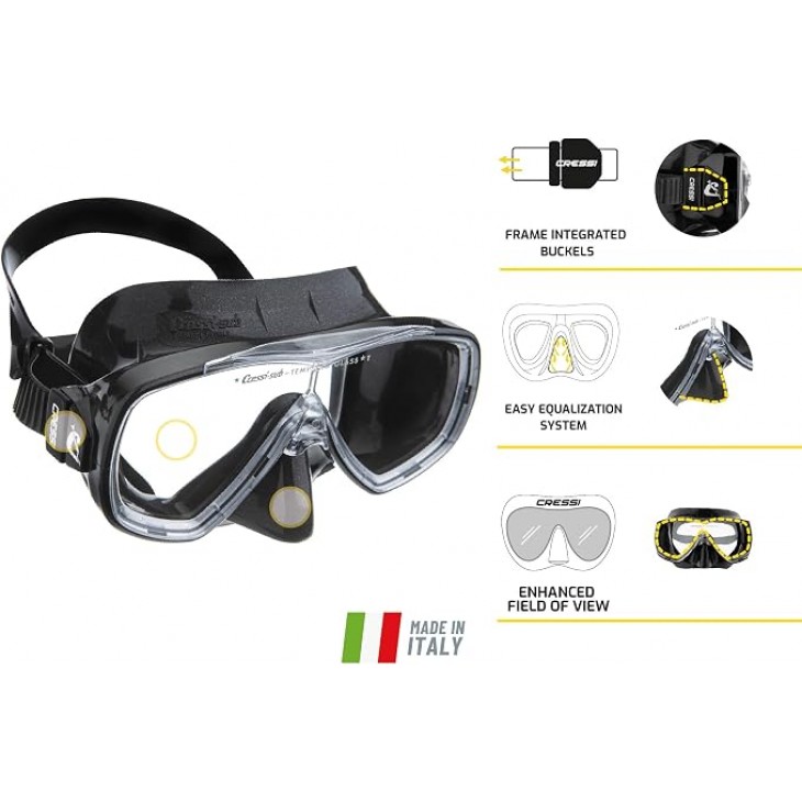 Set snorkeling Cressi Onda & Mexico, masca si snorkel, silicon, adulti, lentila transparenta, livrare 7-9 zile