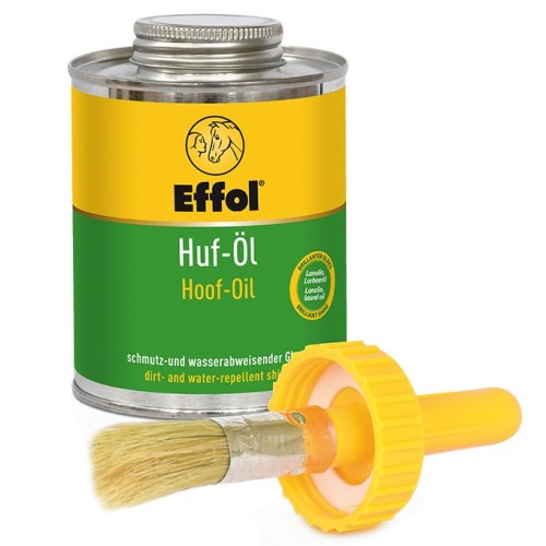 Ulei pentru copite Effol Hoof Oil cu pensulă, 475 ml – pentru elasticitate, rezistență și luciu intens, livrare 7-8 zile