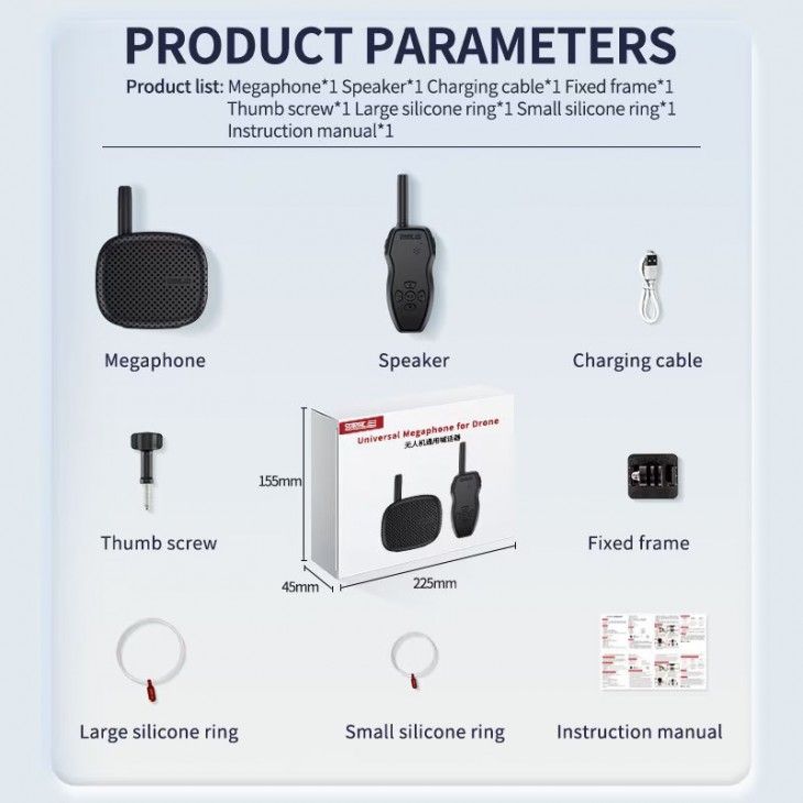 Difuzor si speaker pentru drona, STARTRC, 120dB, raza actiune 3 km, rezistent la ploaie