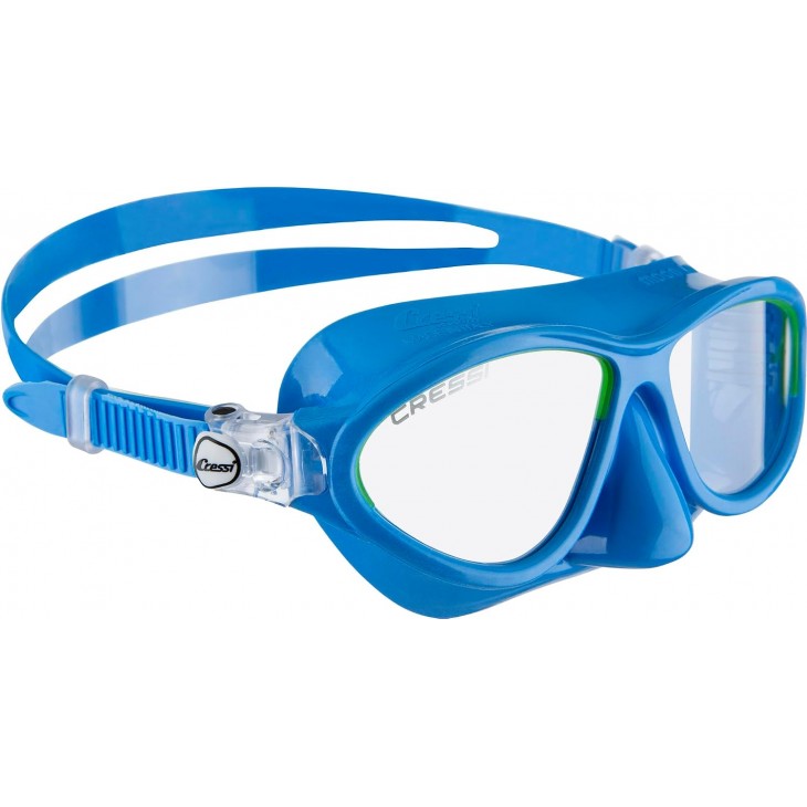 Masca snorkeling copii Cressi Moon Kid, 7-13 ani, marime universala, lentila panoramica, silicon, activitati acvatice, albastru, livrare 7-9 zile