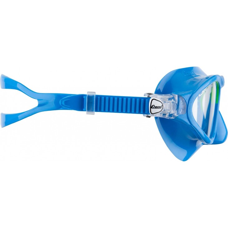 Masca snorkeling copii Cressi Moon Kid, 7-13 ani, marime universala, lentila panoramica, silicon, activitati acvatice, albastru, livrare 7-9 zile