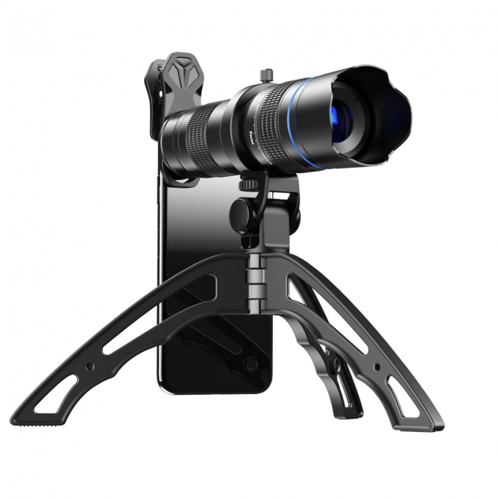 Teleobiectiv zoom 40x marca Apexel cu trepied stabilizator pentru iPhone 12,11,X,8, Samsung Galaxy, Note, Huawei, Oppo