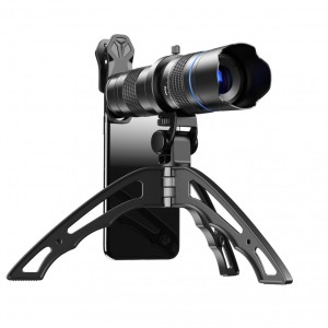 Teleobiectiv zoom 40x marca Apexel cu trepied stabilizator pentru iPhone 12,11,X,8, Samsung Galaxy, Note, Huawei, Oppo