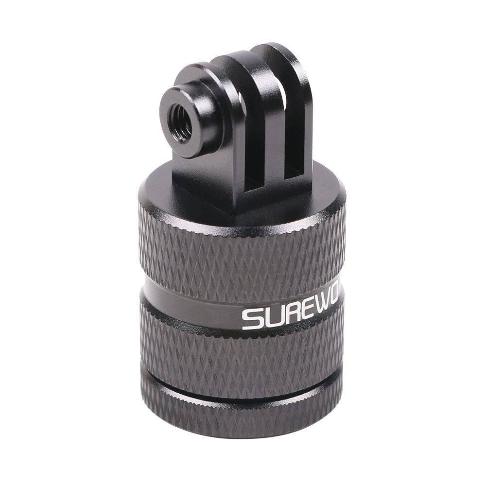 Adaptor rotativ Surewo 360 grade, montare GoPro Hero 13,12,11,10,9,8,7 la surub 1/4
