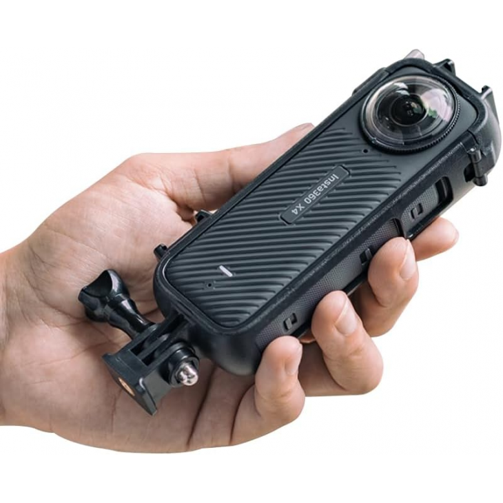 Cadru de protectie Surewo pentru camera Insta 360 X4 cu 2 sisteme de prindere cold shoe, culoarea negru