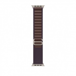 Curea smartwatch, THD, Alpine Loop, compatibila Apple Watch Ultra3 49 mm, Apple Watch 46 mm seria 11, Apple Watch SE3, catarama gri, indigo