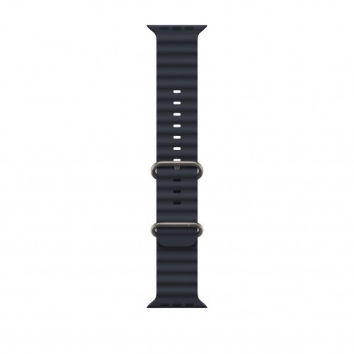 Curea smartwatch,THD, modelul Ocean, compatibila cu Apple Watch Ultra2 49 mm, Apple Watch 45 mm seria 9, Apple Watch SE 44 mm, marime universala, neagra