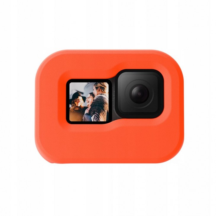 Husa plutitor, Telesin, compatibil camera sport GoPro Hero 13, GoPro Hero 12, 11,10, portocaliu