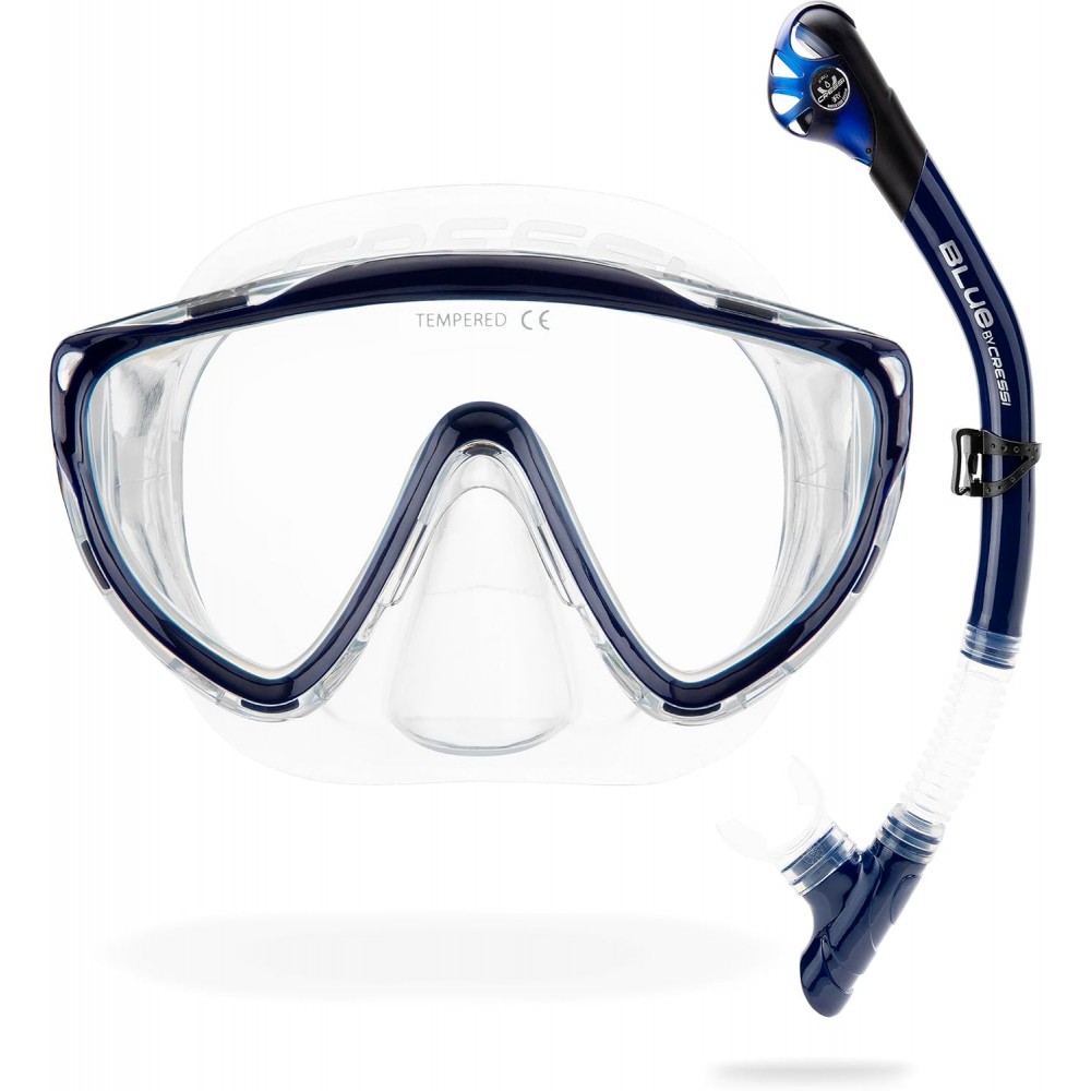 Set snorkeling si scufundari Cressi Tino & Scilla, masca Tino si snorkel Scilla, adulti, marime universala, livrare 7-9 zile