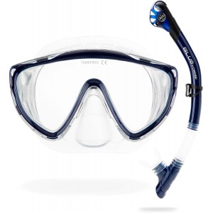 Set snorkeling si scufundari Cressi Tino & Scilla, masca Tino si snorkel Scilla, adulti, marime universala, livrare 7-9 zile