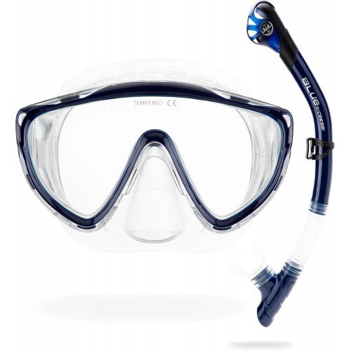 Set snorkeling si scufundari Cressi Tino & Scilla, masca Tino si snorkel Scilla, adulti, marime universala, livrare 7-9 zile