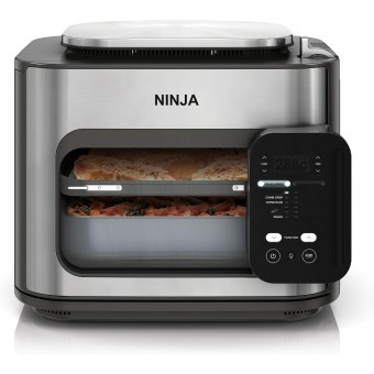 Multi Cooker, Ninja Combi SFP700EU, 12-in-1, cuptor, air fryer, gatire cu abur si aer cald, gri