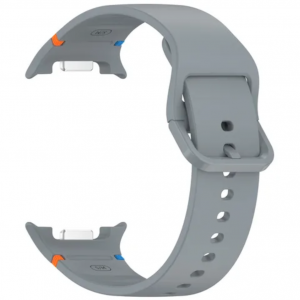 Curea silicon 20 mm, THD, compatibila Samsung Galaxy Watch 8, Samsung Galaxy Watch 8 clasic, marimea M/L, gri deschis