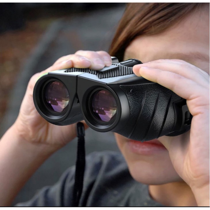 Binoclu Apexel 10X25, rezistent la umezeala, pentru vanatoare, calatorii, concerte, activitati aer liber, marire 10X, camp vizual 1000 metri, culoarea negru