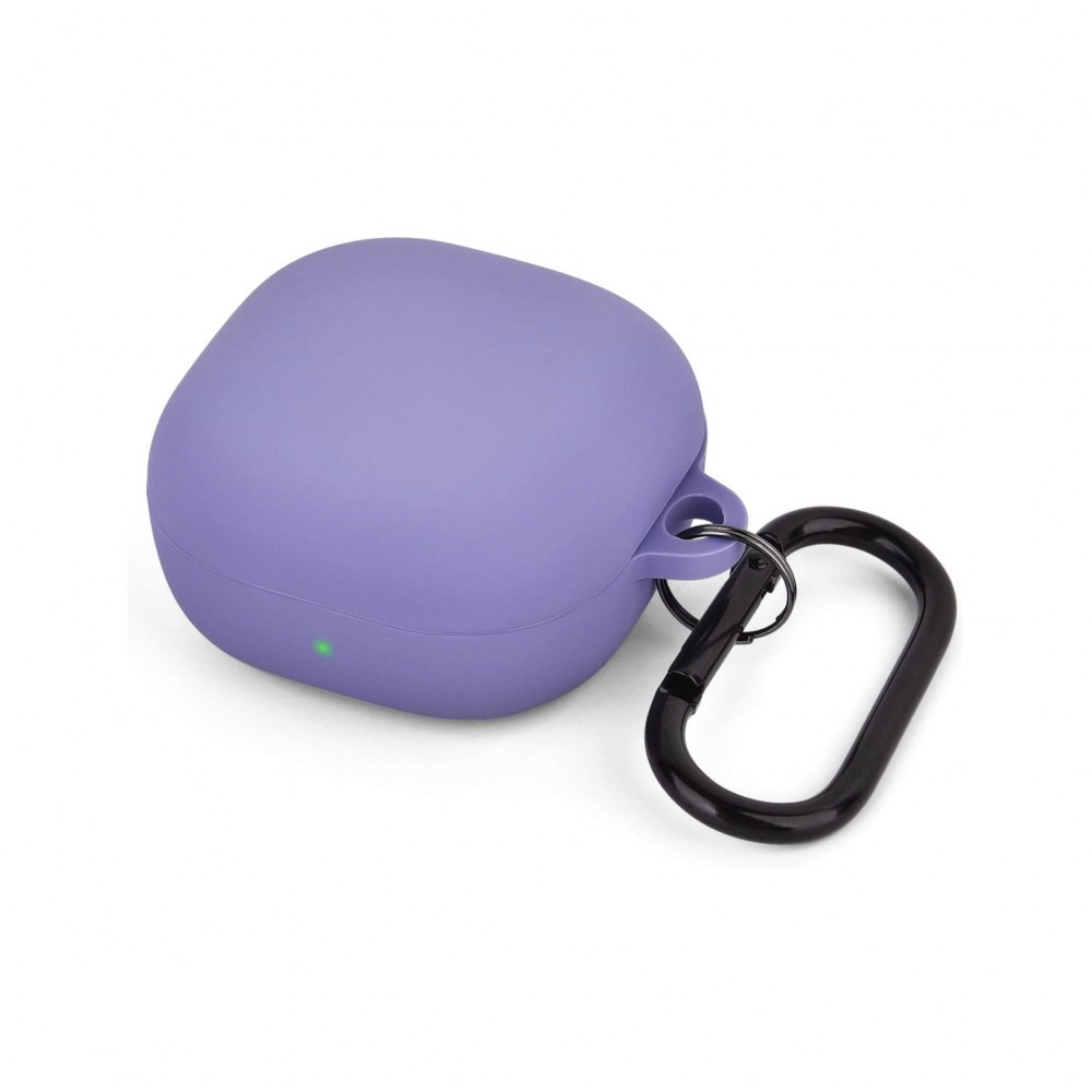 Husa pentru protectia castilor Samsung Galaxy Buds2, culoarea mov lavender, cu carlig de prindere