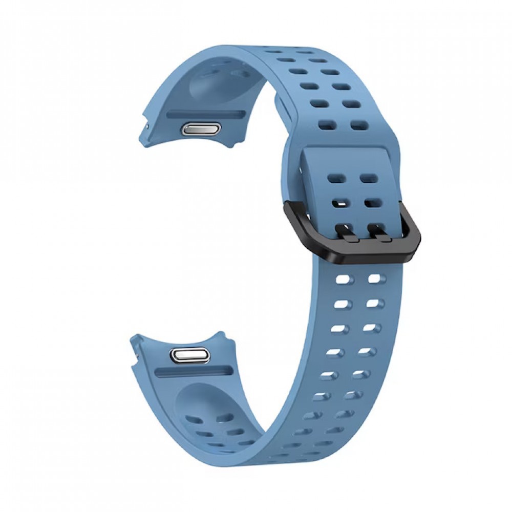 Curea marca THD, compatibila Galaxy Watch6/Classic, Galaxy Watch5/Pro, modelul sport cu orificii, culoarea albastru