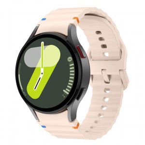 Curea din silicon 20 mm, THD, compatibila Samsung Galaxy Watch 7, Galaxy Watch 6, roz