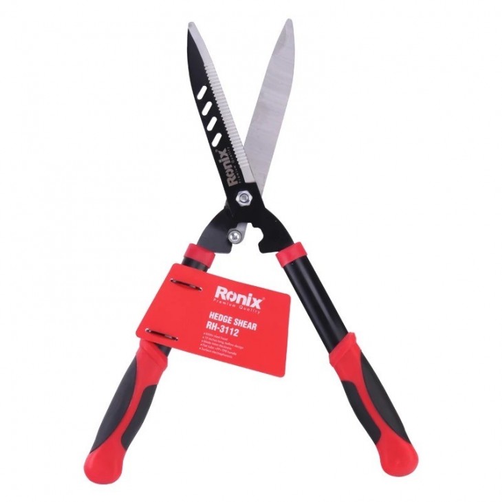 Foarfeca de taiat gard viu, Ronix, RH-3112, lama otel-carbon, maner din otel