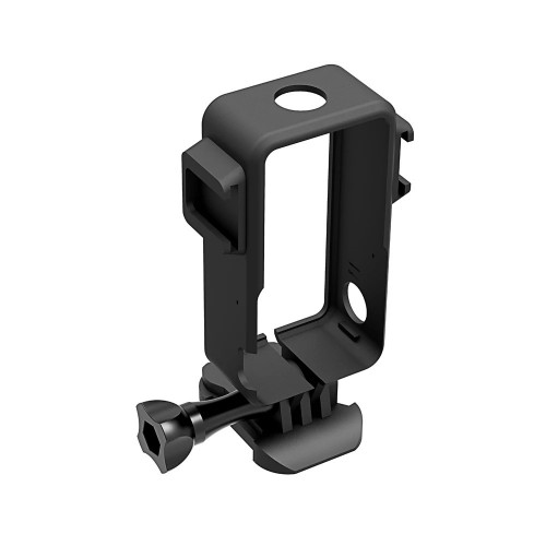 Cadru de protectie marca Telesin pentru camera DJI Osmo Action 2 cu 2 sisteme de prindere cold shoe, culoarea negru