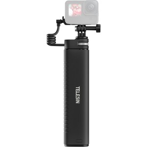 Selfie stick cu acumulator, Telesin, compatibil GoPro, Insta360, DJI Action, lungime 90 cm, IP52 rezistent la apa