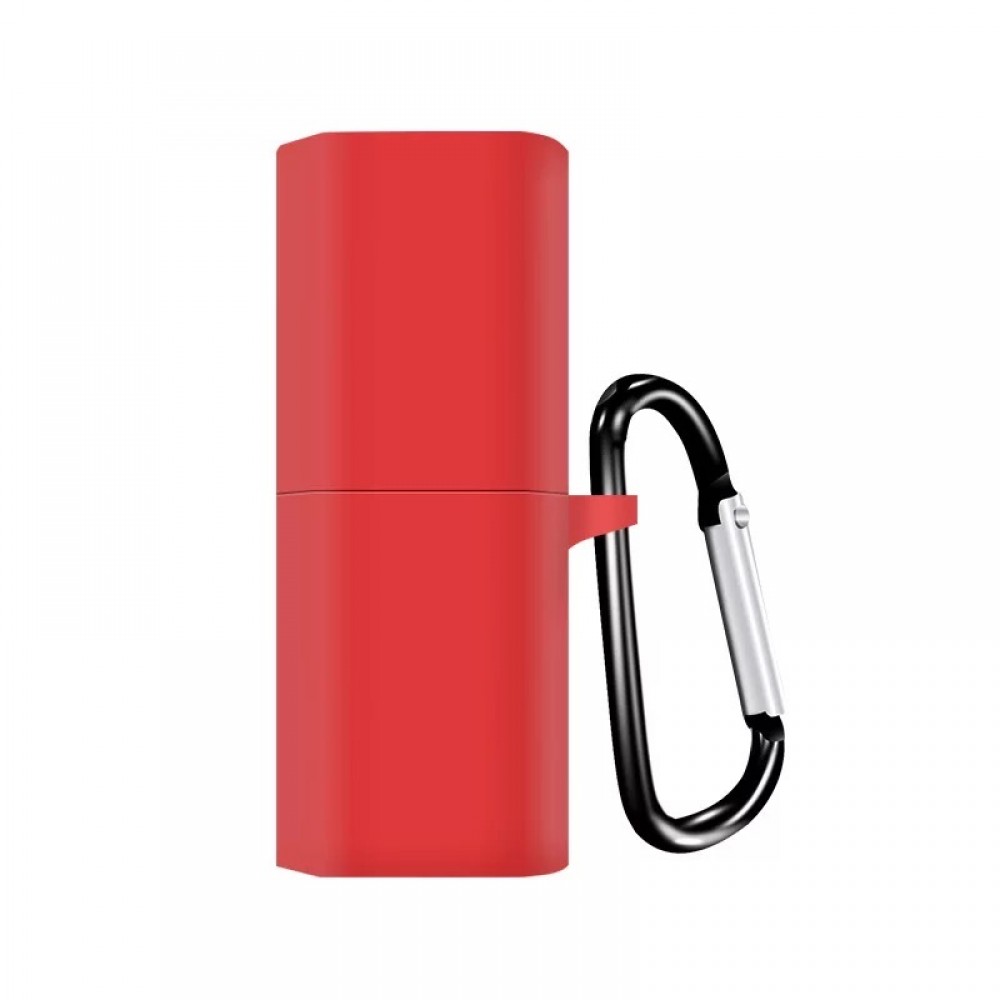 Husa pentru protectia castilor stereo wireless Huawei FreeBuds Lipstick, culoarea rosie cu carlig prindere