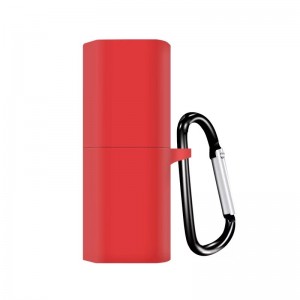 Husa pentru protectia castilor stereo wireless Huawei FreeBuds Lipstick, culoarea rosie cu carlig prindere