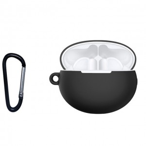 Husa pentru protectia castilor stereo wireless Huawei FreeBuds 4i, culoarea neagra cu carlig prindere