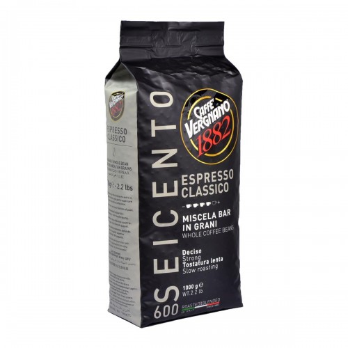Cafea boabe, Caffe Vergnano Espresso Classico 600, 1 kg, amestec italian pentru espresso