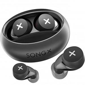 Casti wireless SONGX SX06 cu design inovativ, compatibile Android si iOS, culoarea neagra