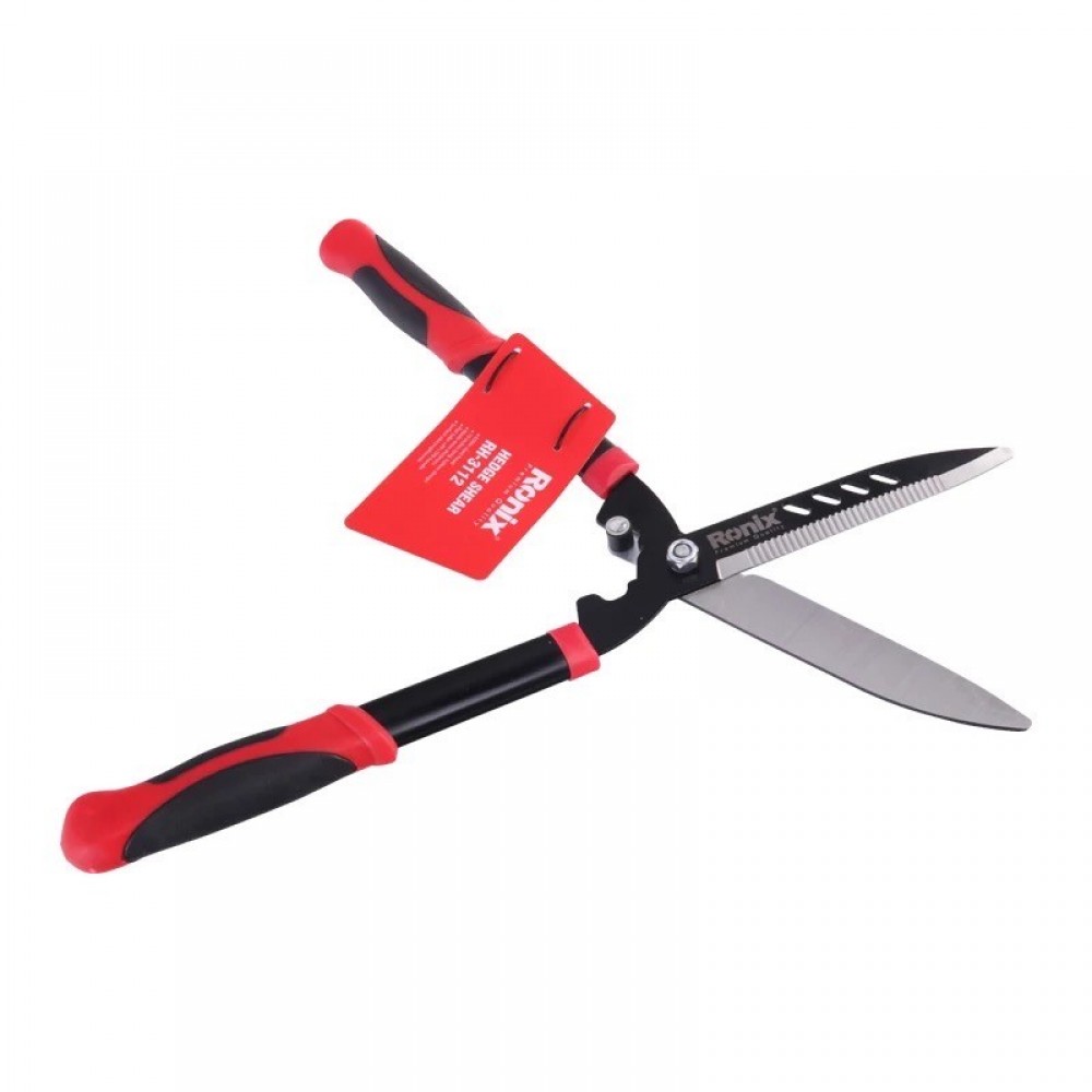 Foarfeca de taiat gard viu, Ronix, RH-3112, lama otel-carbon, maner din otel