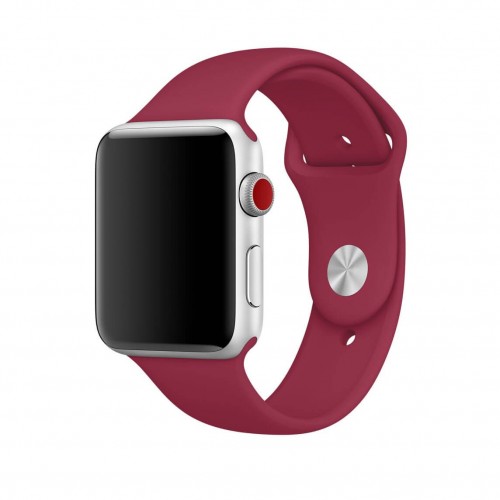 Curea silicon pentru Apple Watch 38/40 mm, marimea S/M, seriile 1,2,3,4,5,6,7,8 rosu trandafir (rose red)