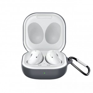 Husa pentru protectia castilor Samsung Galaxy Buds Live, culoarea negru cu carlig de prindere