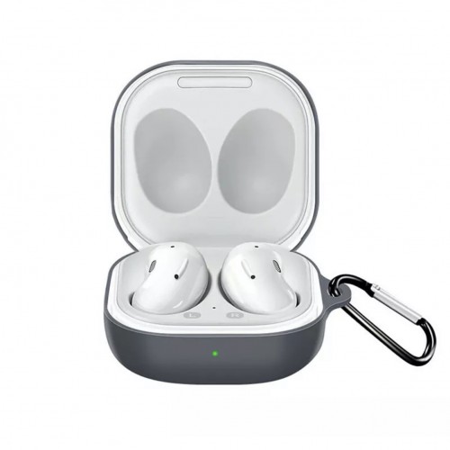 Husa pentru protectia castilor Samsung Galaxy Buds Live, culoarea negru cu carlig de prindere