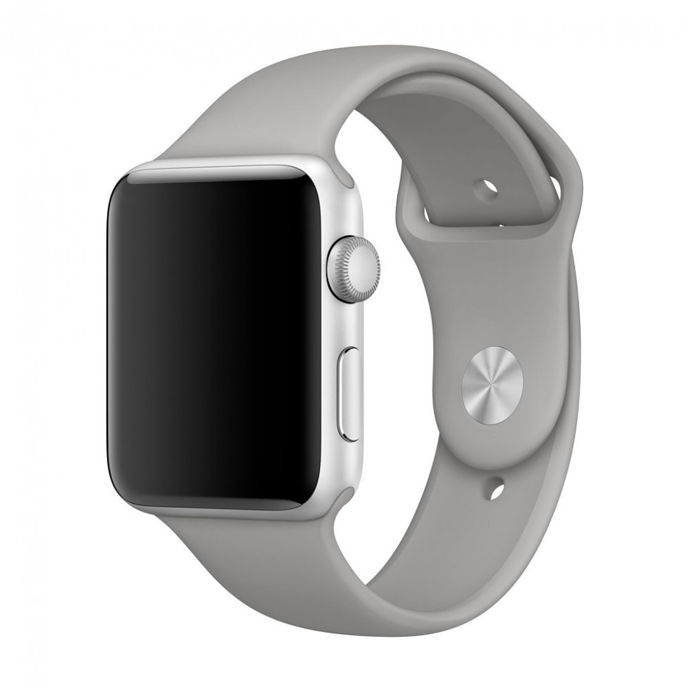 Curea silicon pentru Apple Watch 42/44 mm, marimea S/M, seriile 1,2,3,4,5,6,7,8 Gri